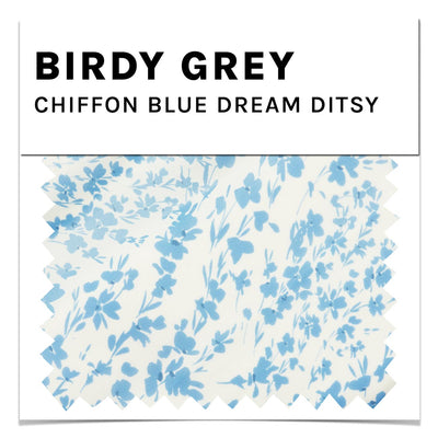 Blue Dreamy Ditsy Swatch in Chiffon by Birdy Grey