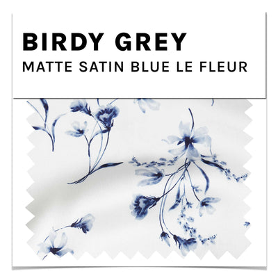 Blue Le Fleur Matte Satin Swatch by Birdy Grey
