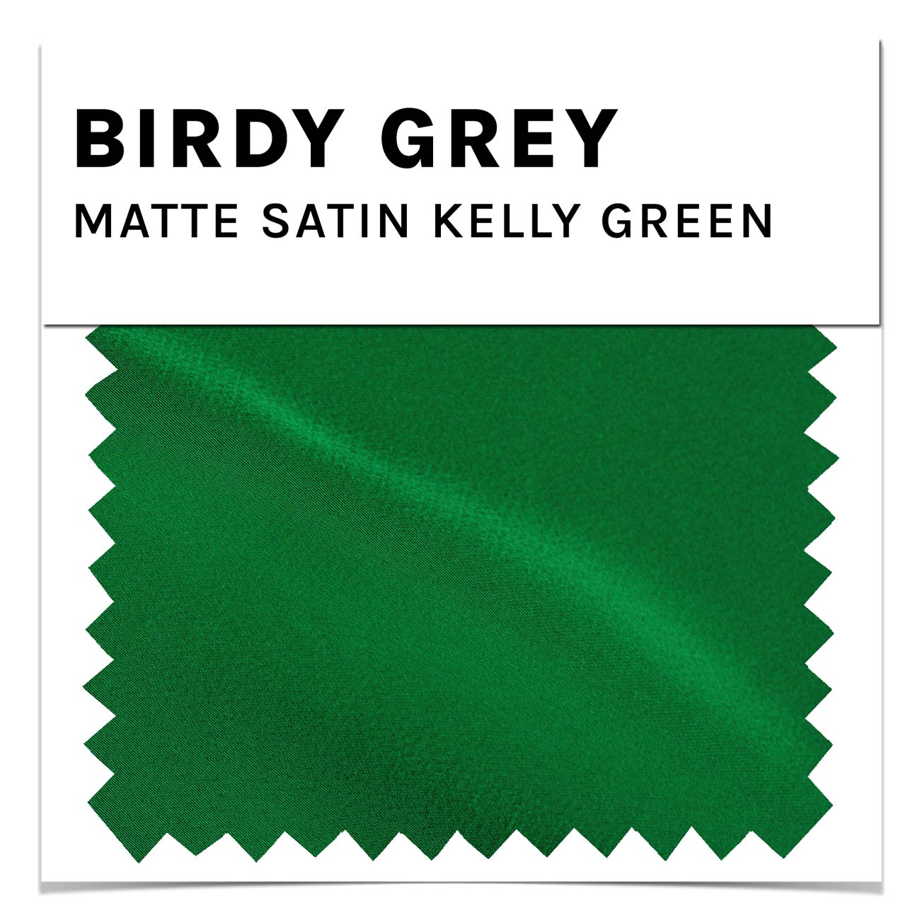 Kelly Green Matte Satin Swatch by Birdy Grey