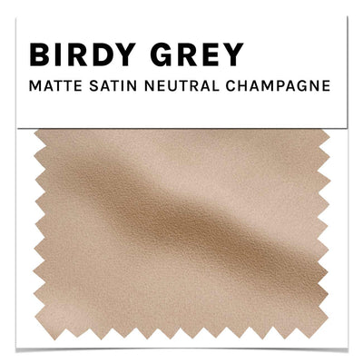 Neutral Champagne Matte Satin Swatch by Birdy Grey