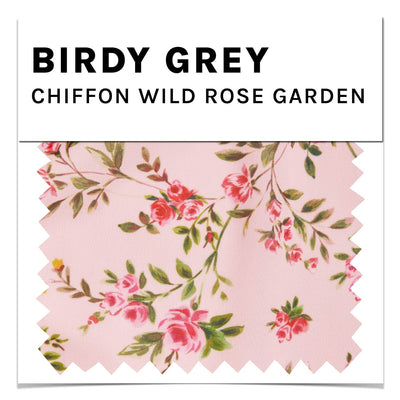 Wild Rose Garden Chiffon Swatch by Birdy Grey