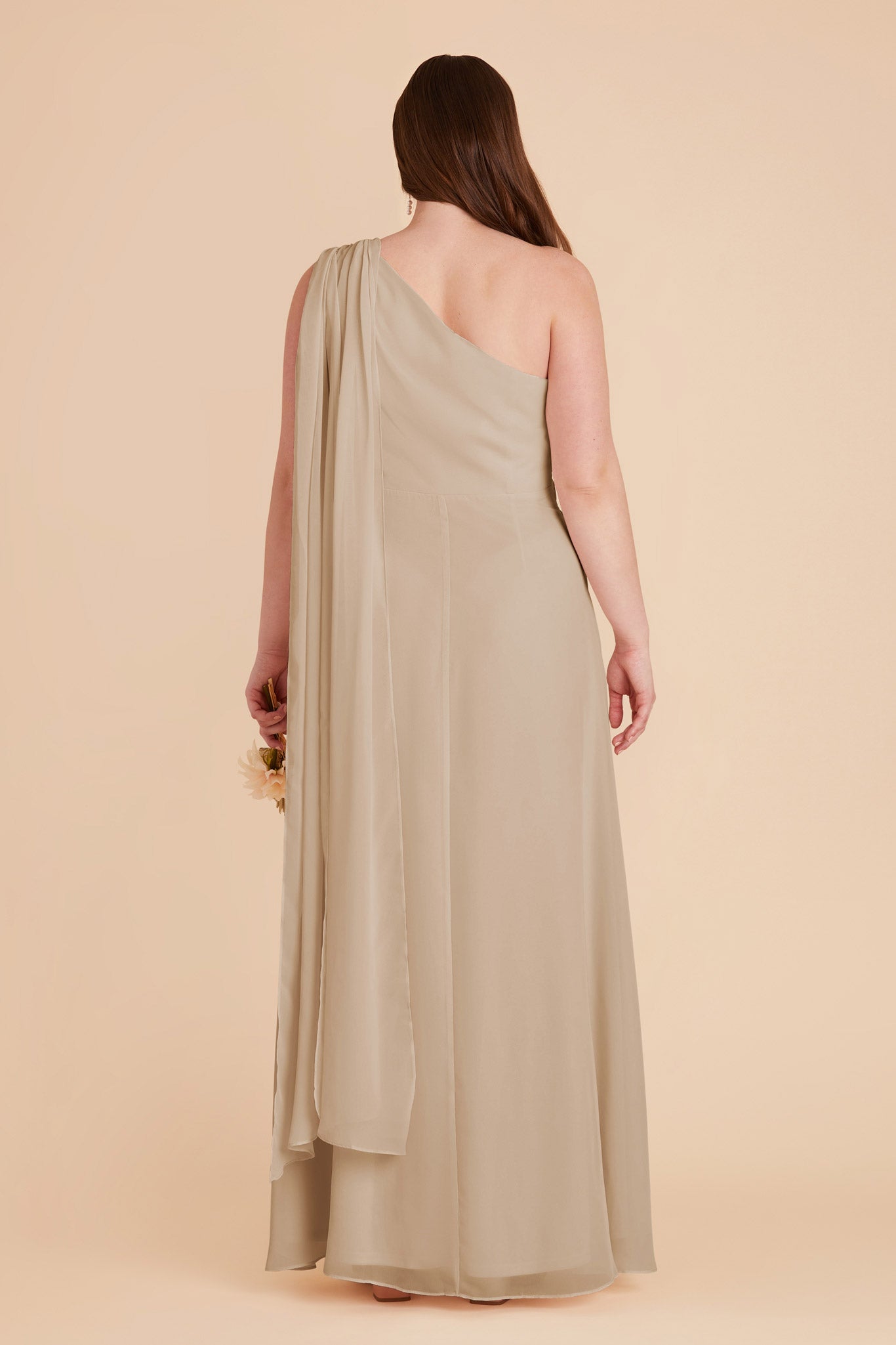 Almond Melissa Chiffon Dress by Birdy Grey