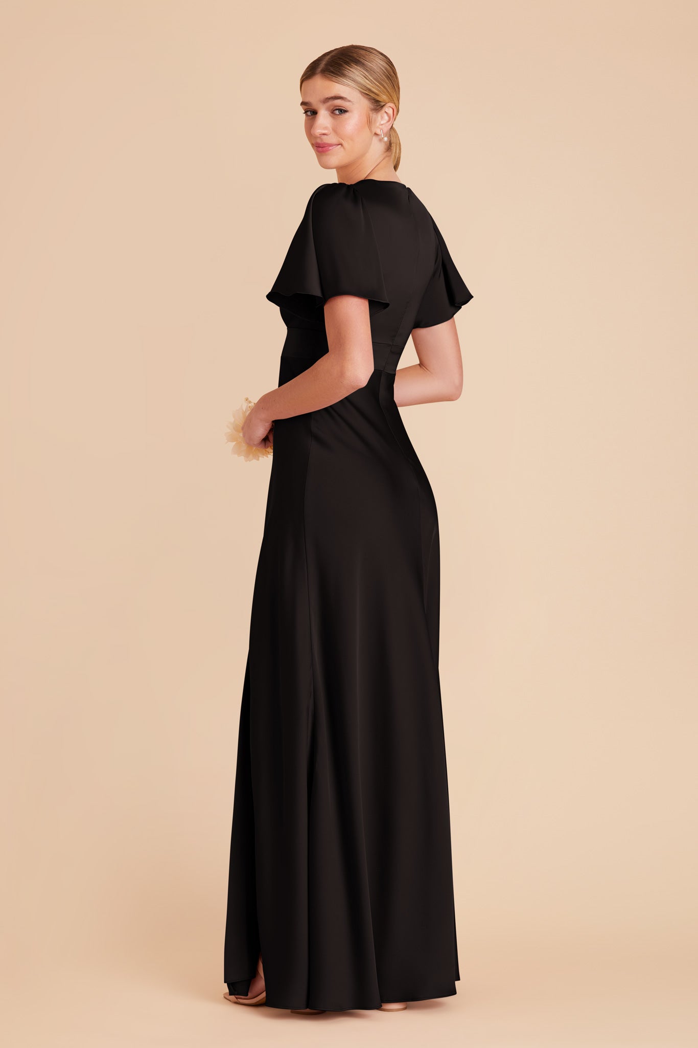 Black Marni Matte Satin Dress by Birdy Grey