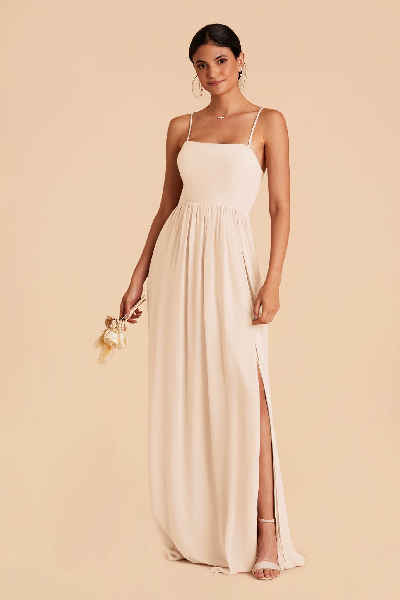 Champagne August Convertible Dress by Birdy Grey