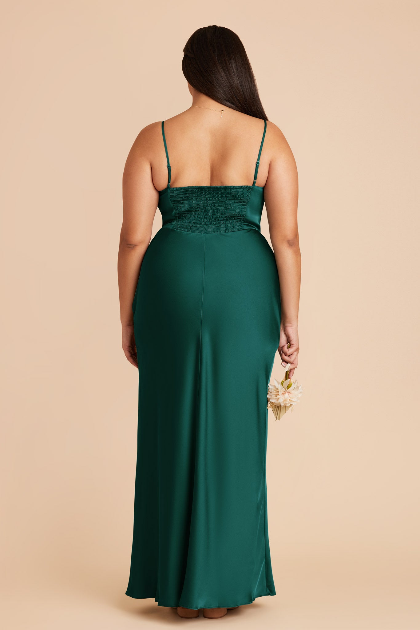Emerald Jessica Matte Satin Dress by Birdy Grey