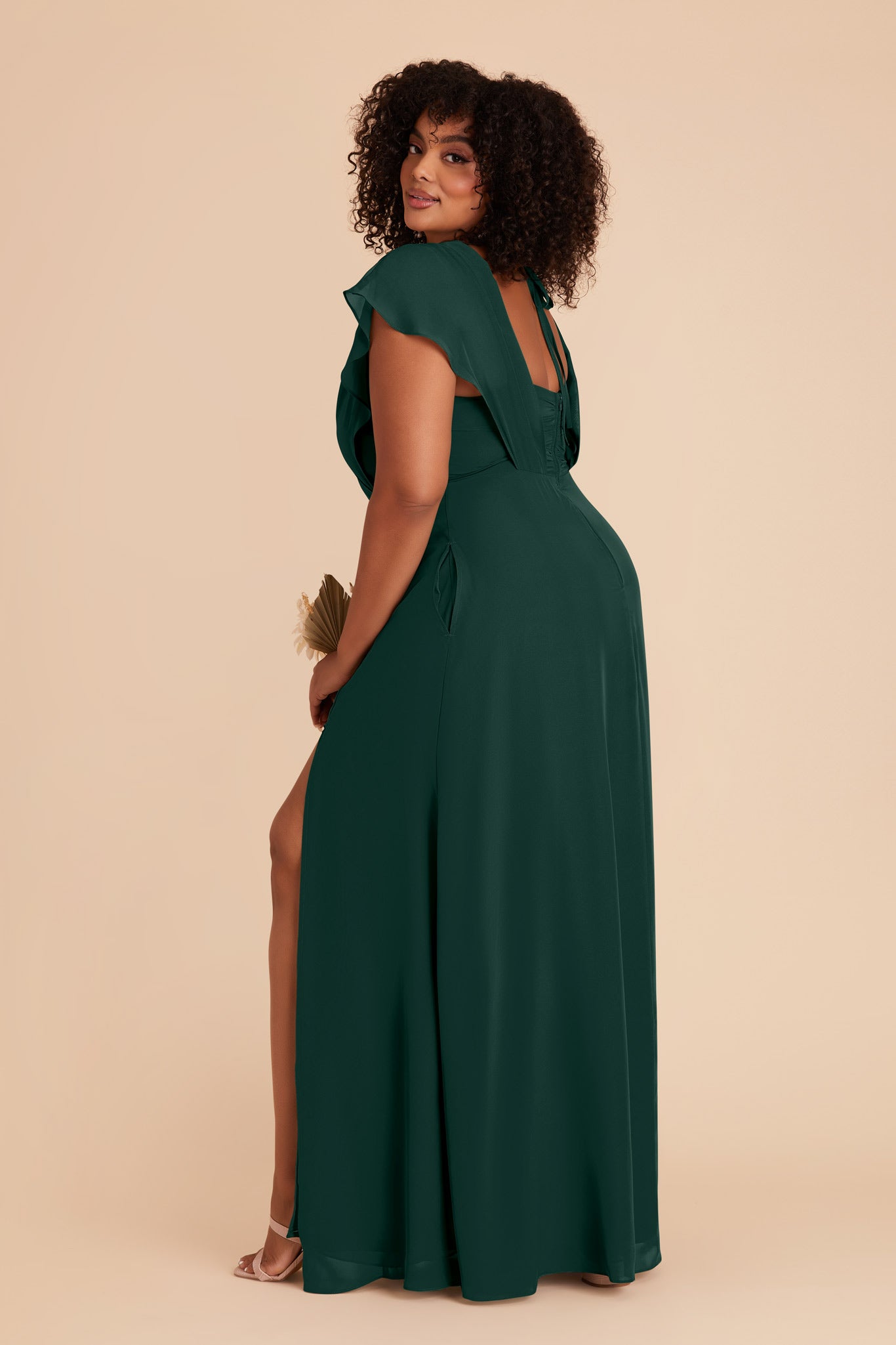 Violet Chiffon Dress - Emerald