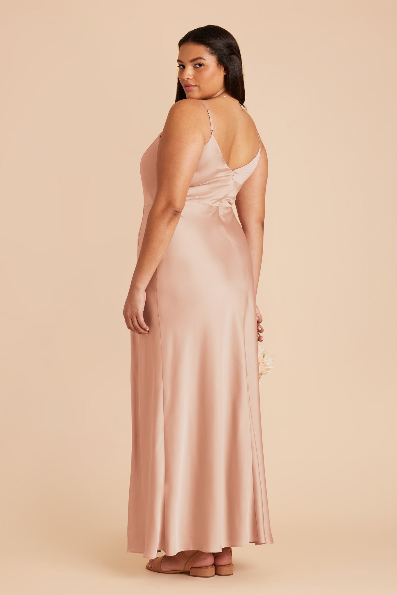 Rose Gold Jay Matte Satin Dress by Birdy Grey