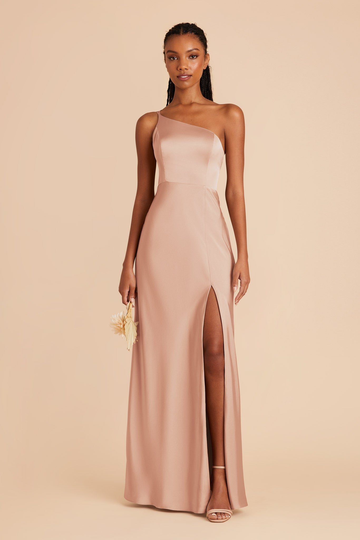 Rose Gold Kensie Matte Satin Dress by Birdy Grey