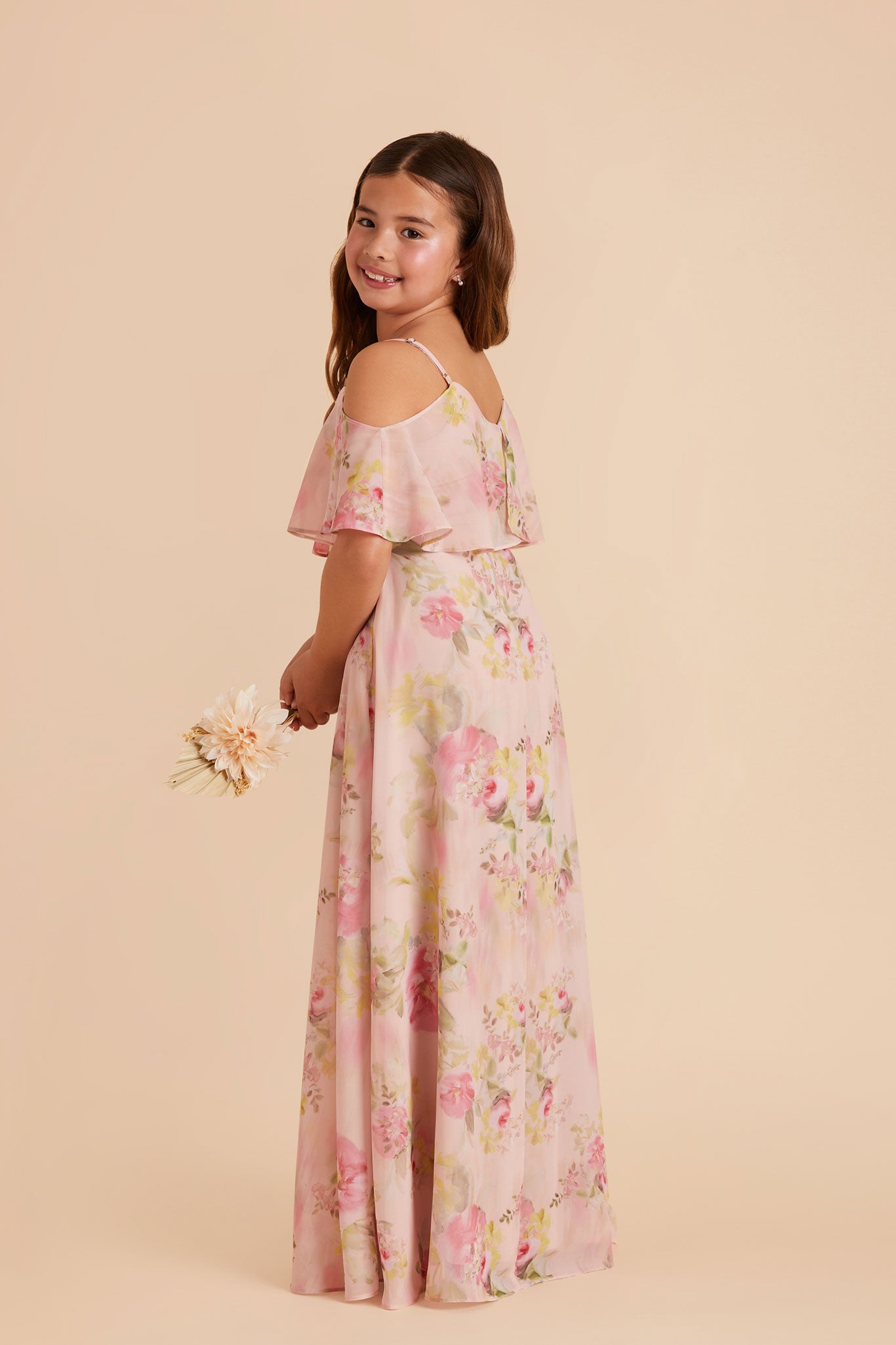 Vintage Pink Floral Janie Convertible Junior Dress by Birdy Grey