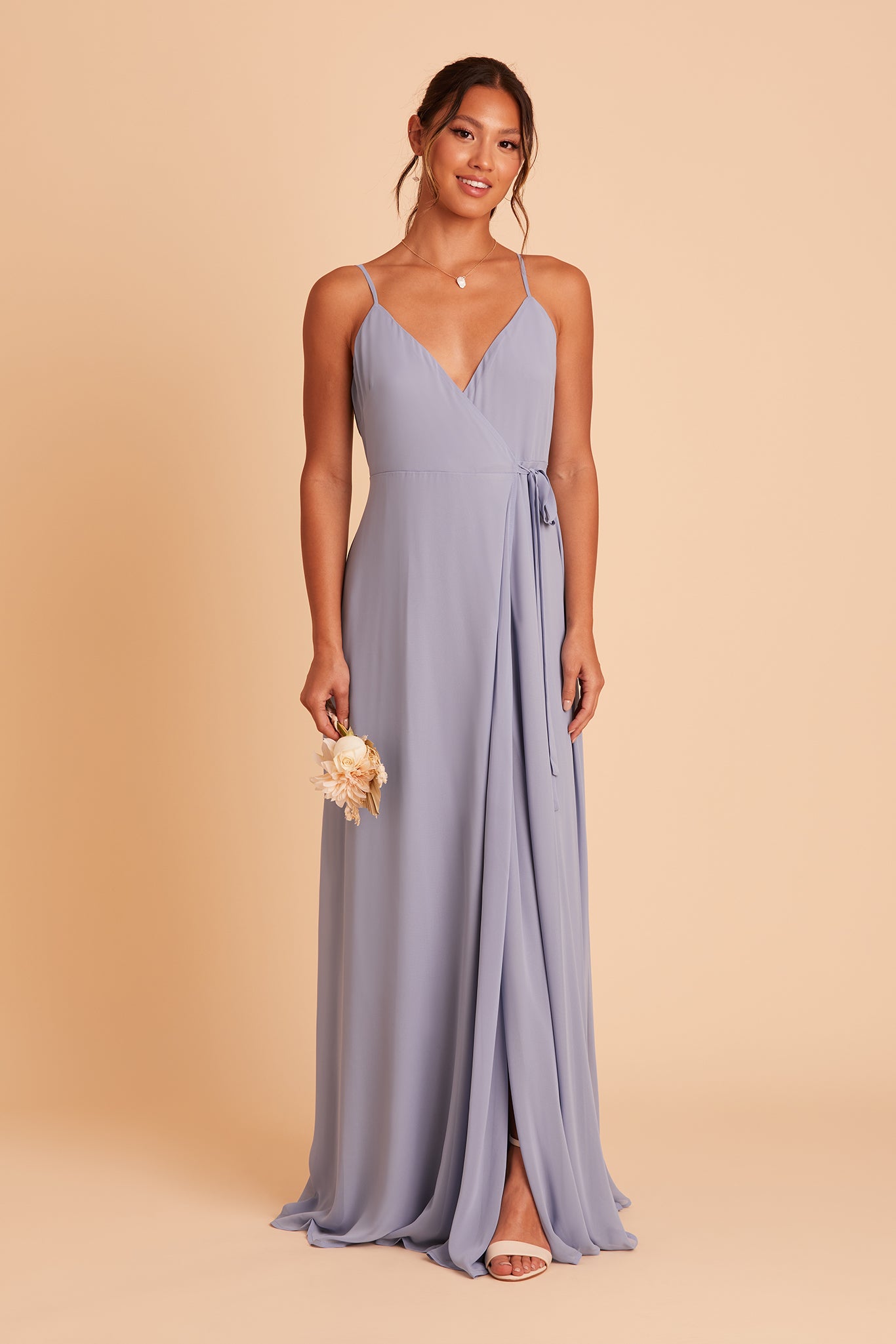 Dusty Blue Sparkly Satin Prom Dresses Mermaid Spaghetti Strap Evening –  Viniodress
