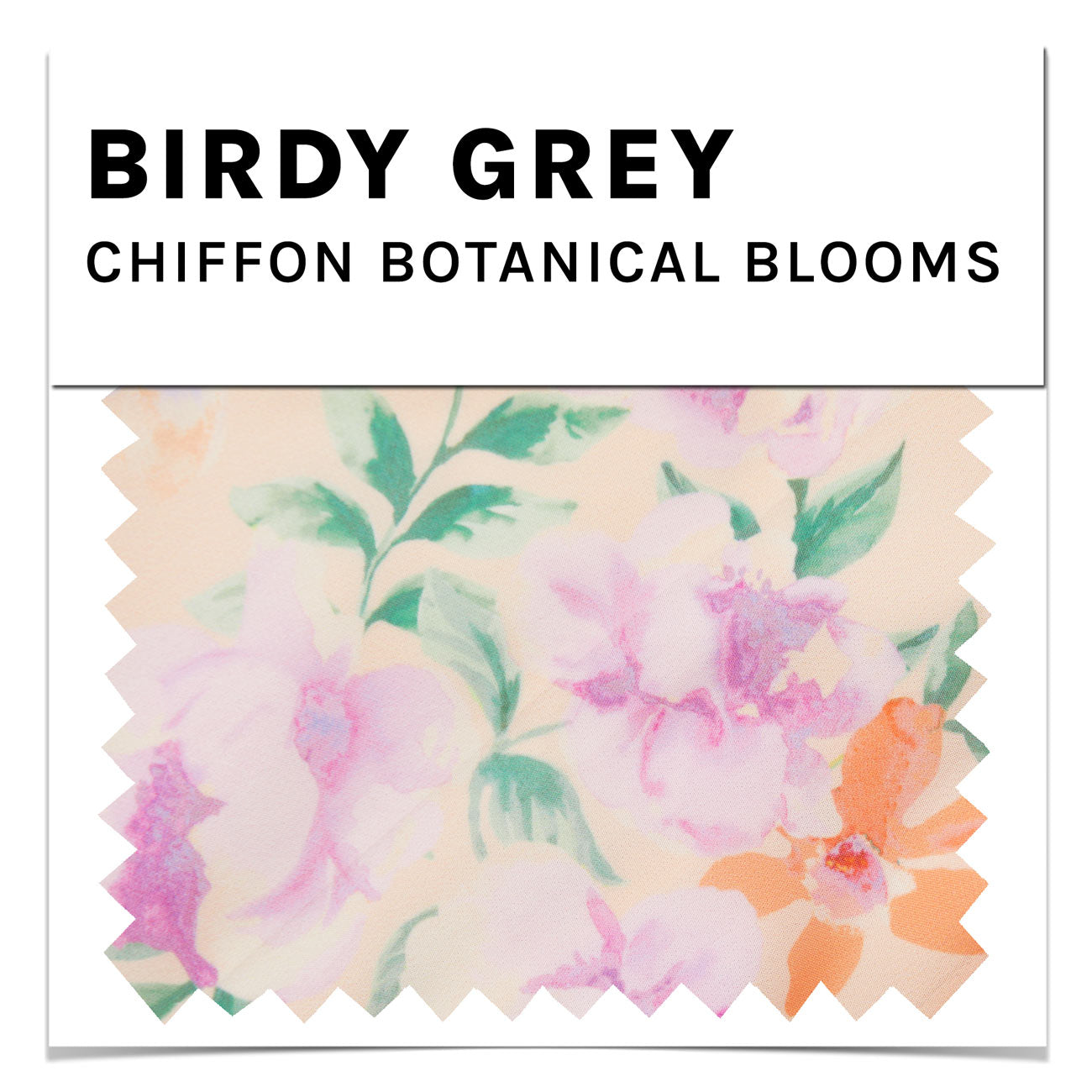 Botanical Blooms Chiffon Swatch by Birdy Grey
