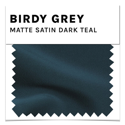 Dark Teal Matte Satin Swatch by Birdy Grey