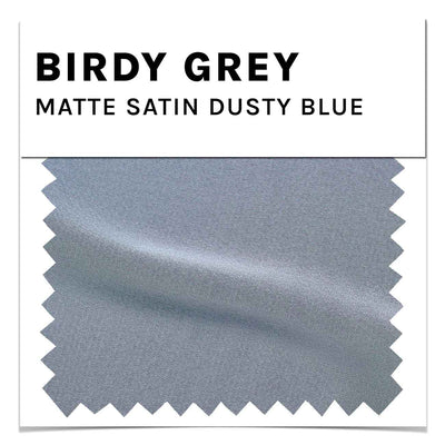 Dusty Blue Matte Satin Swatch by Birdy Grey