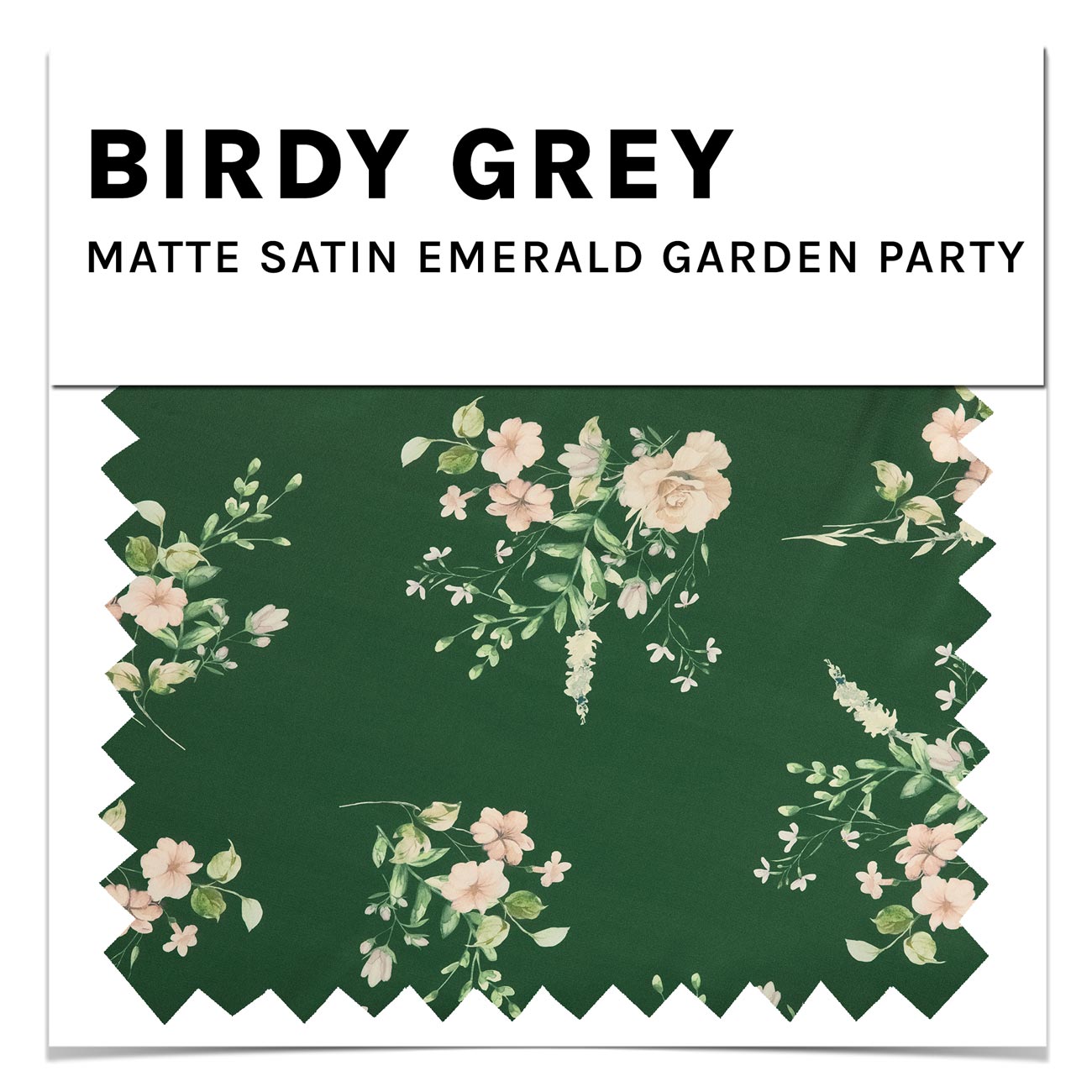 Emerald Garden Party Matte Satin Swatch by Birdy Grey