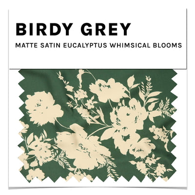 Matte Satin Eucalyptus Whimsical Bloom Swatch by Birdy Grey