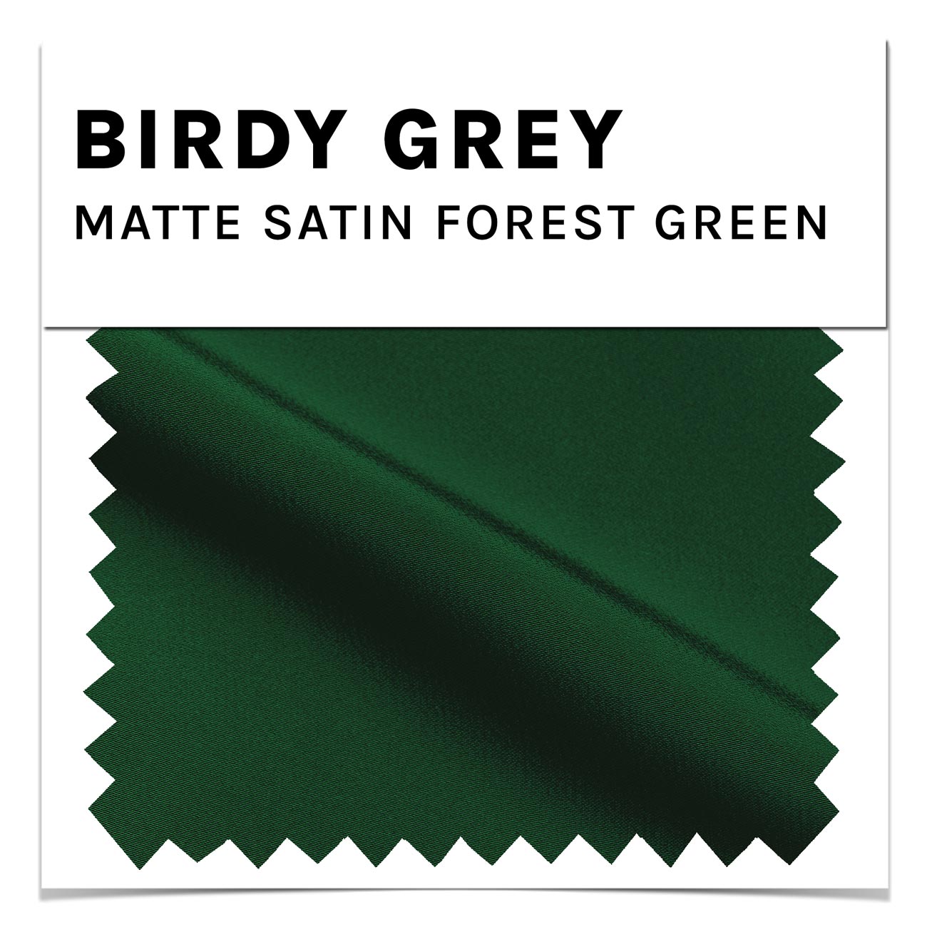 Forest Green Matte Satin Swatch by Birdy Grey