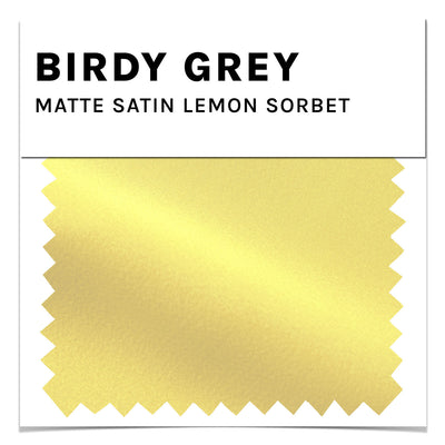 Lemon Sorbet Matte Satin Dress by Birdy Grey