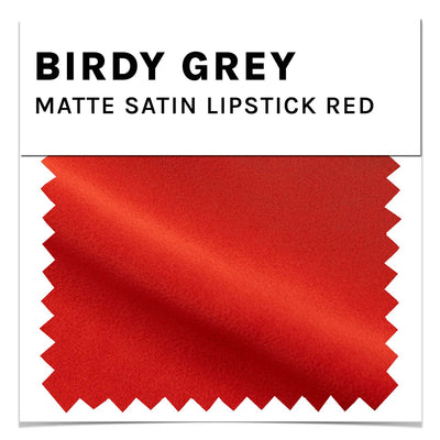 Lipstick Red Matte Satin Swatch by Birdy Grey