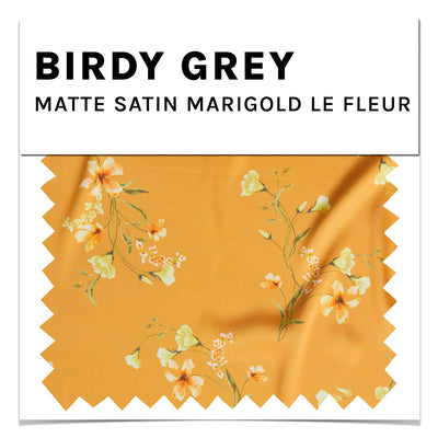 Matte Satin Swatch in Marigold le Fleur by Birdy Grey