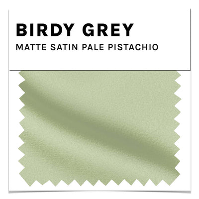 Pale Pistachio Matte Satin dress by Birdy Grey