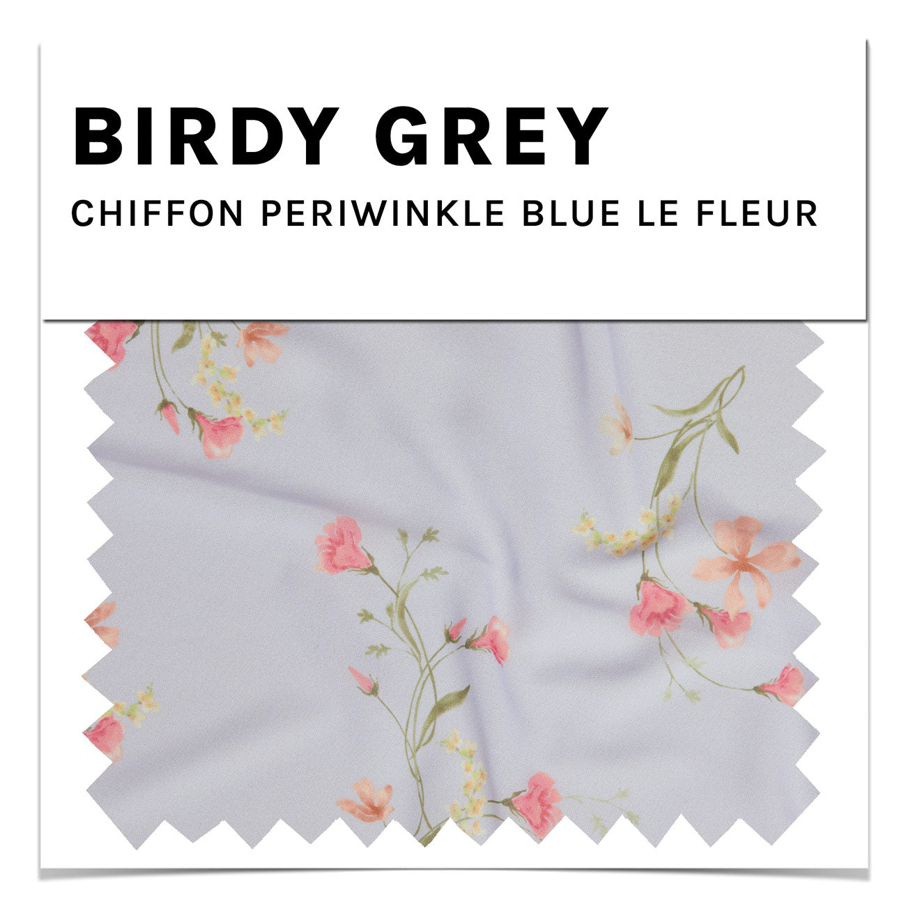 Periwinkle Blue Le Fleur Chiffon Swatch by Birdy Grey