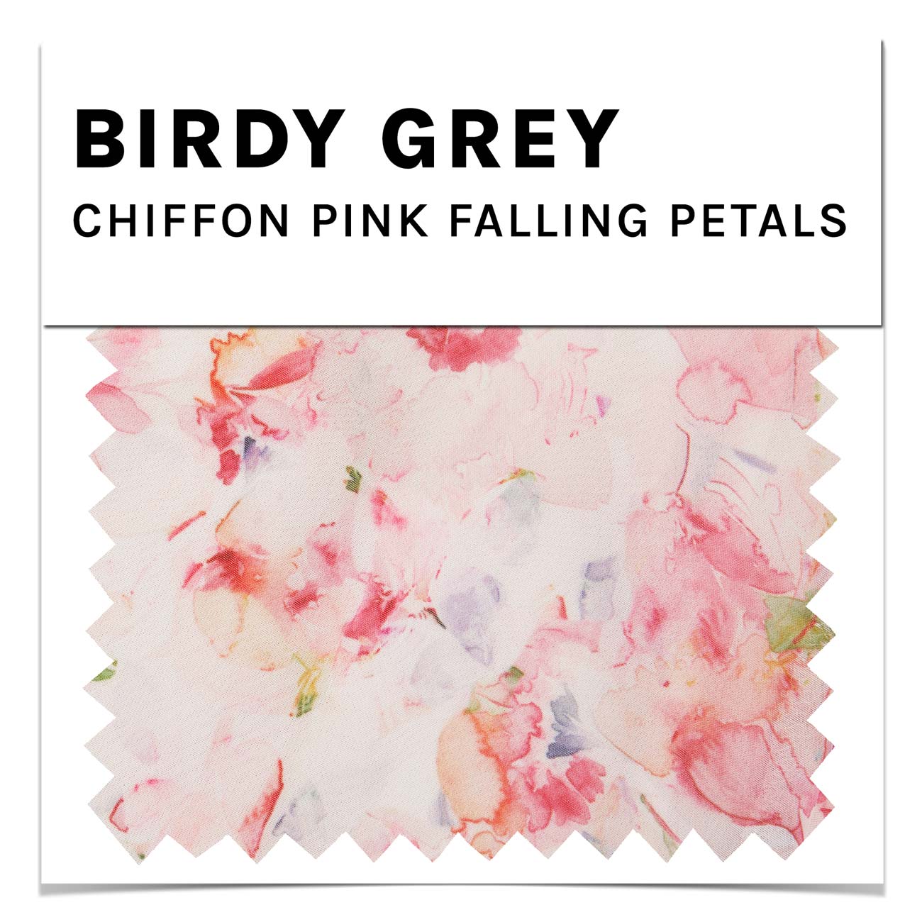 Pink Falling Petals Chiffon Swatch by Birdy Grey