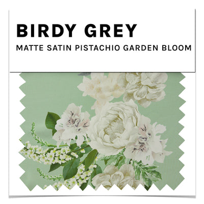 Swatch - Matte Satin in Pistachio Garden Bloom