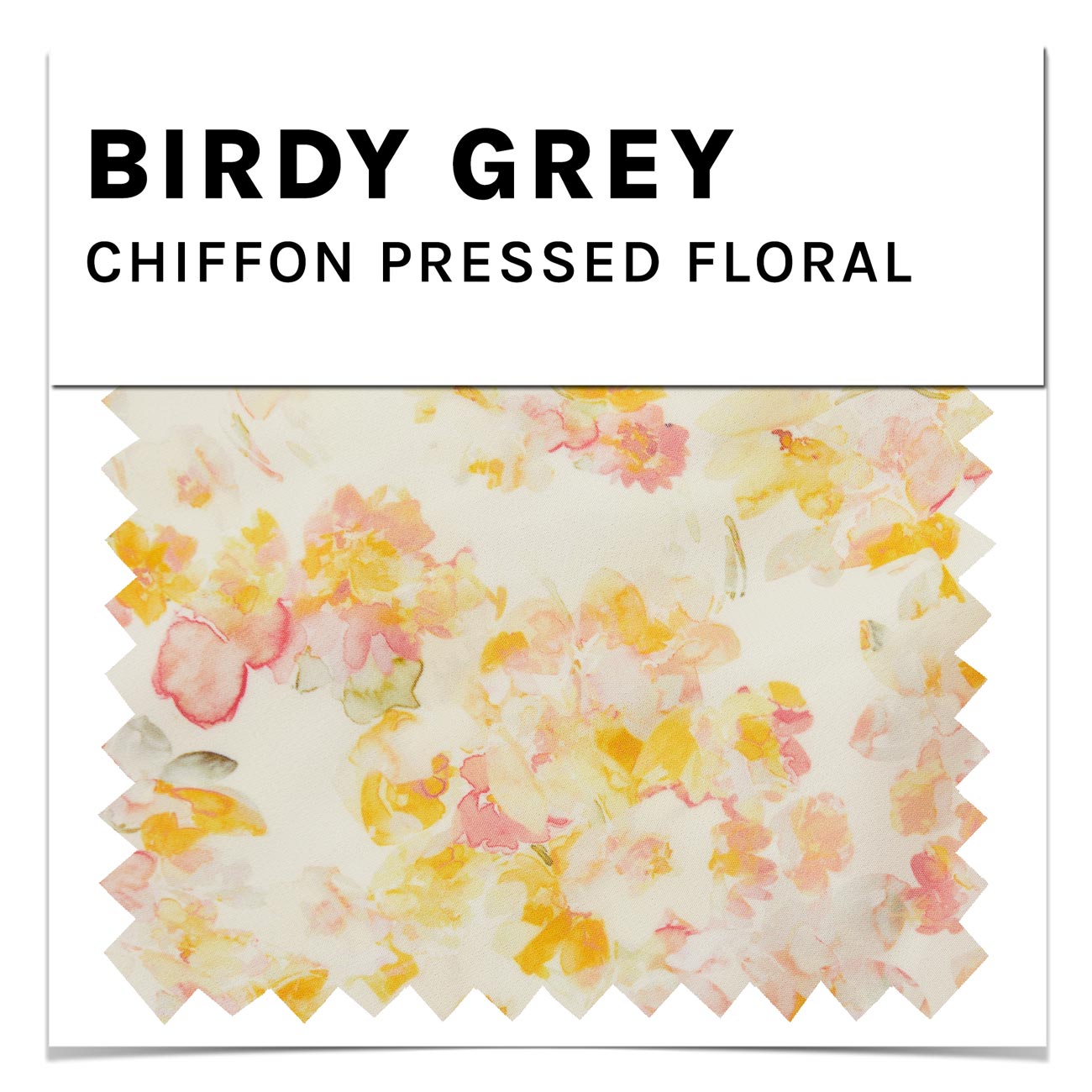 Pressed Floral Chiffon Swatch by Birdy Grey