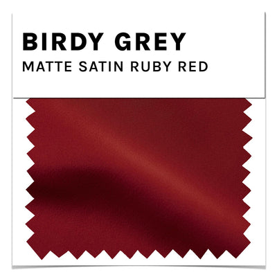 Ruby Red Matte Satin Swatch by Birdy Grey