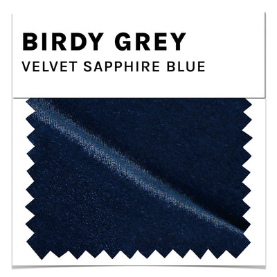 Sapphire Blue Velvet Swatch by Birdy Grey