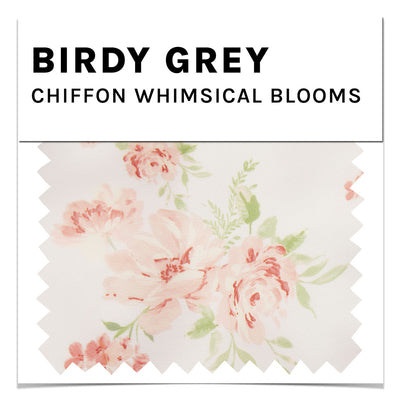 Whimsical Blooms Chiffon Swatch by Birdy Grey