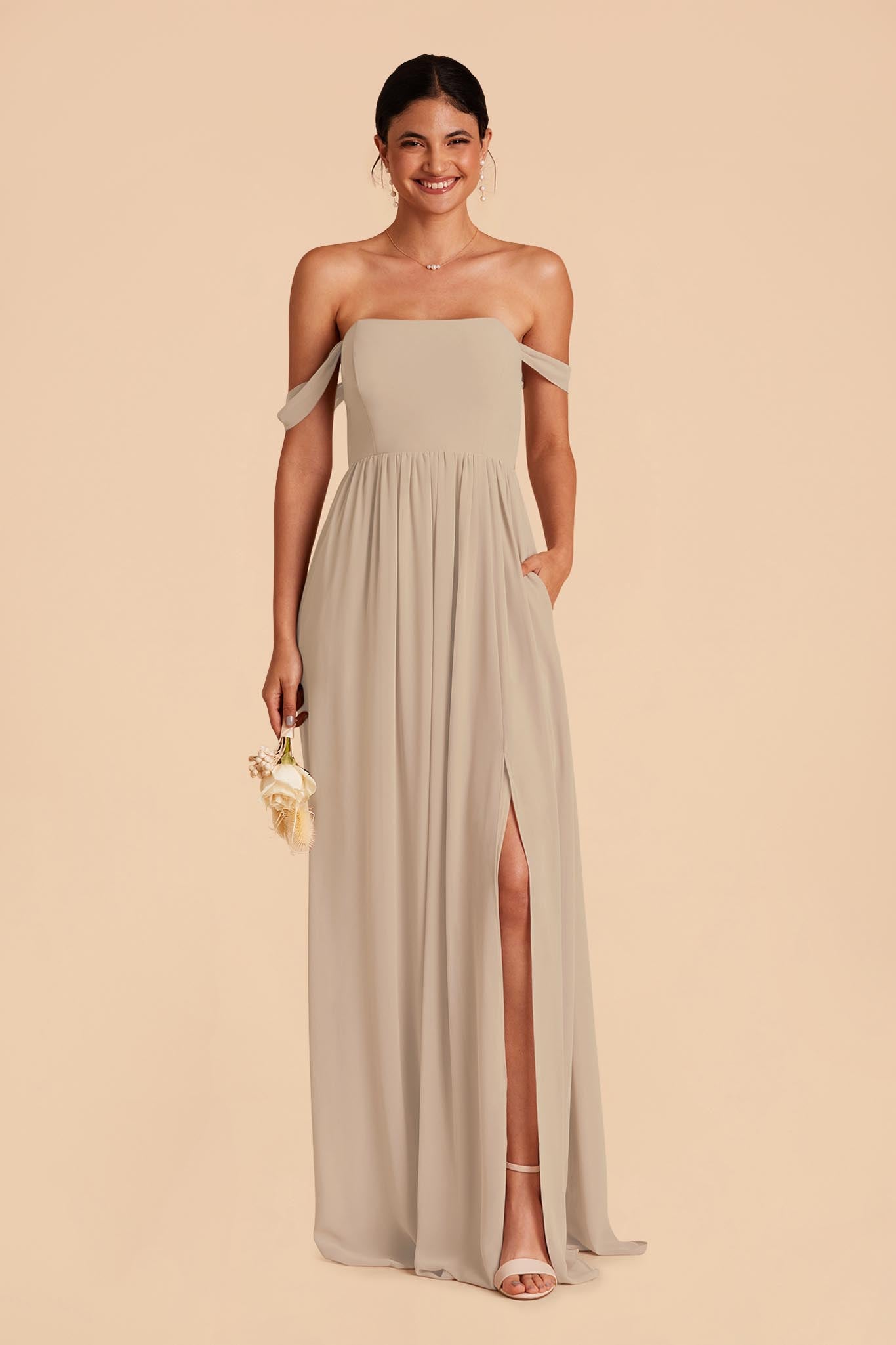 Almond August Convertible Dress by Birdy Grey