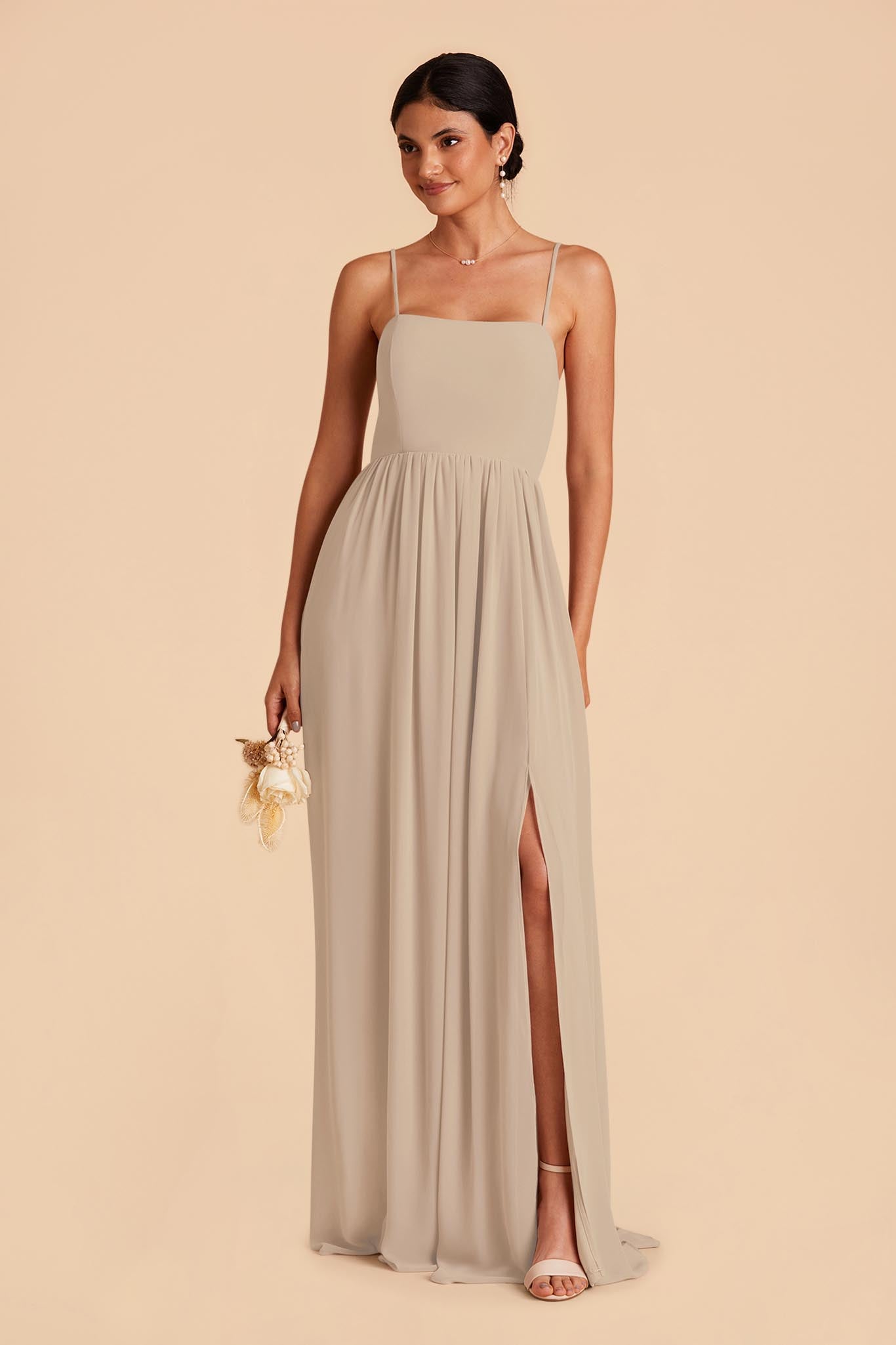 Almond August Convertible Dress by Birdy Grey