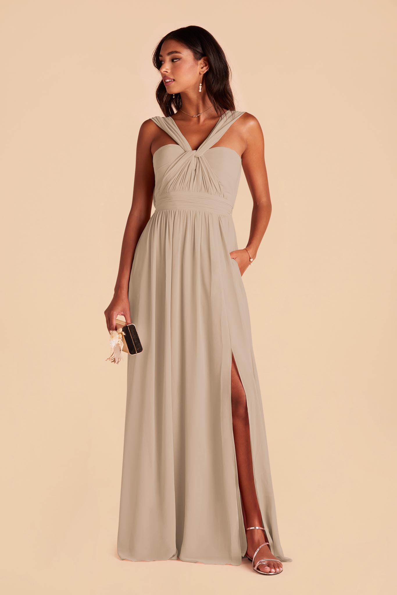 Almond Grace Convertible Dress by Birdy Grey