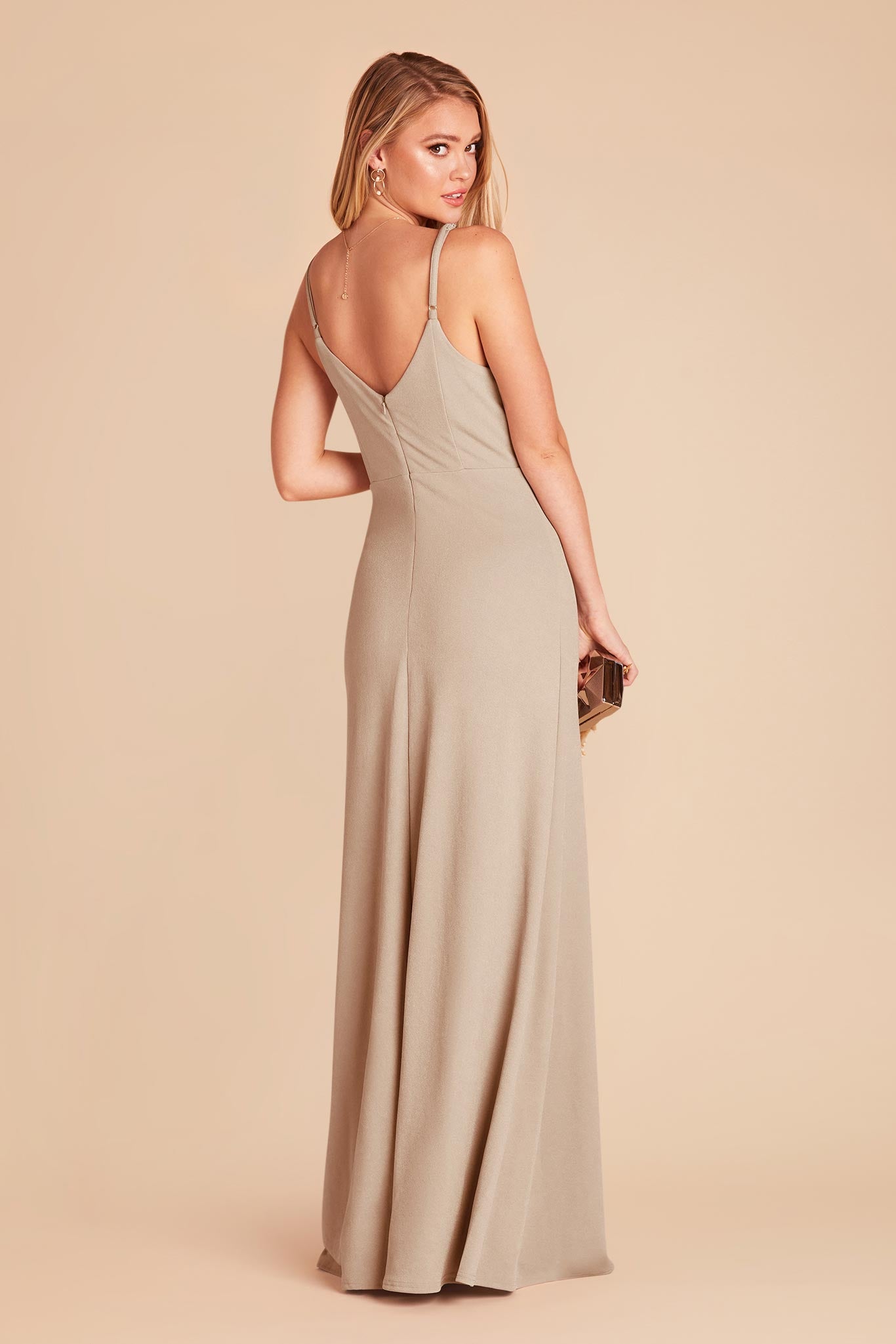 Almond Jay Convertible Crepe Dress by Birdy Grey