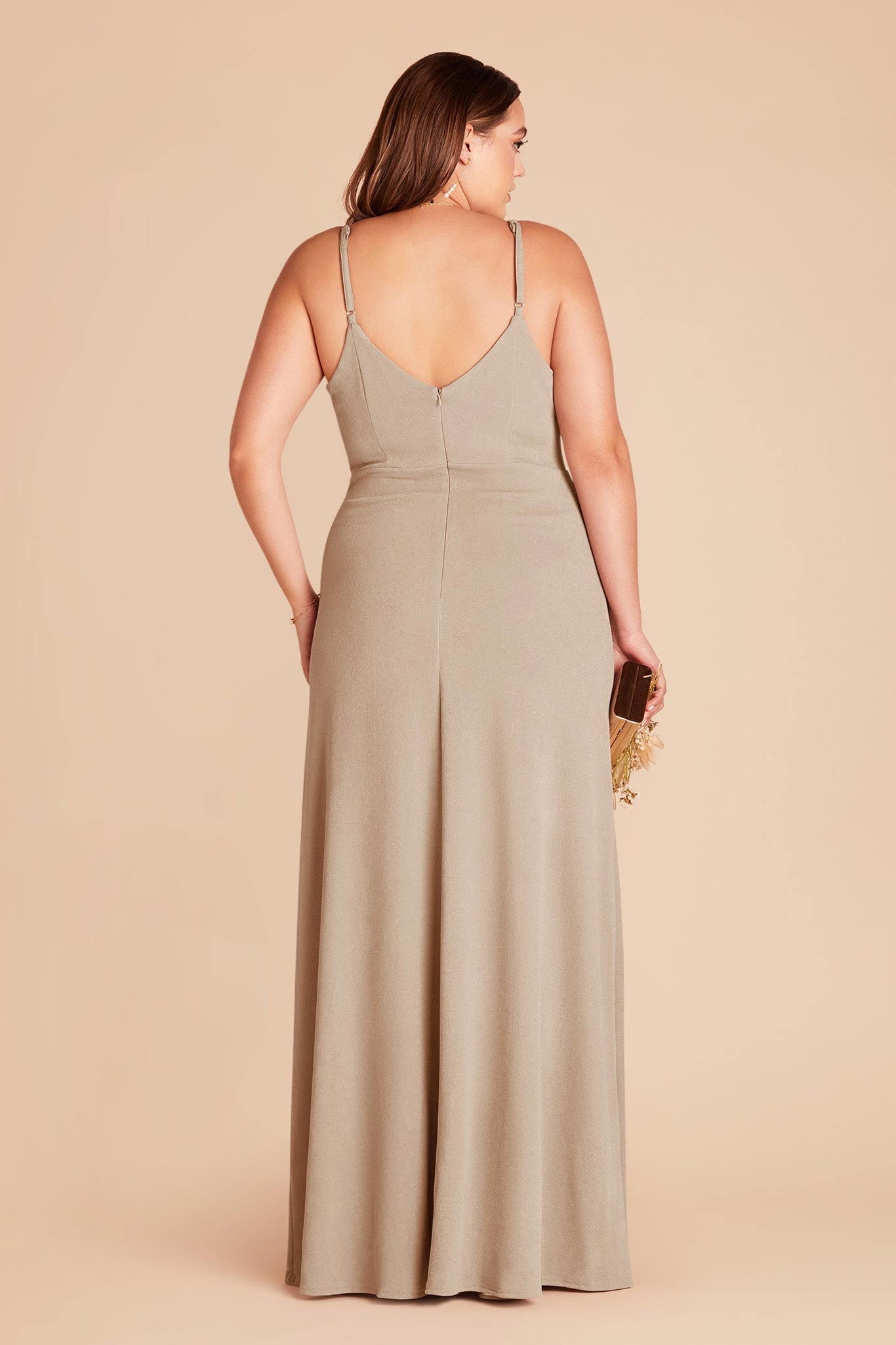 Almond Jay Convertible Crepe Dress by Birdy Grey