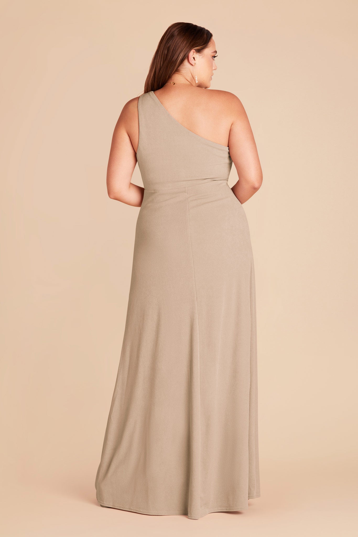 Almond Kira Crepe Dress by Birdy Grey