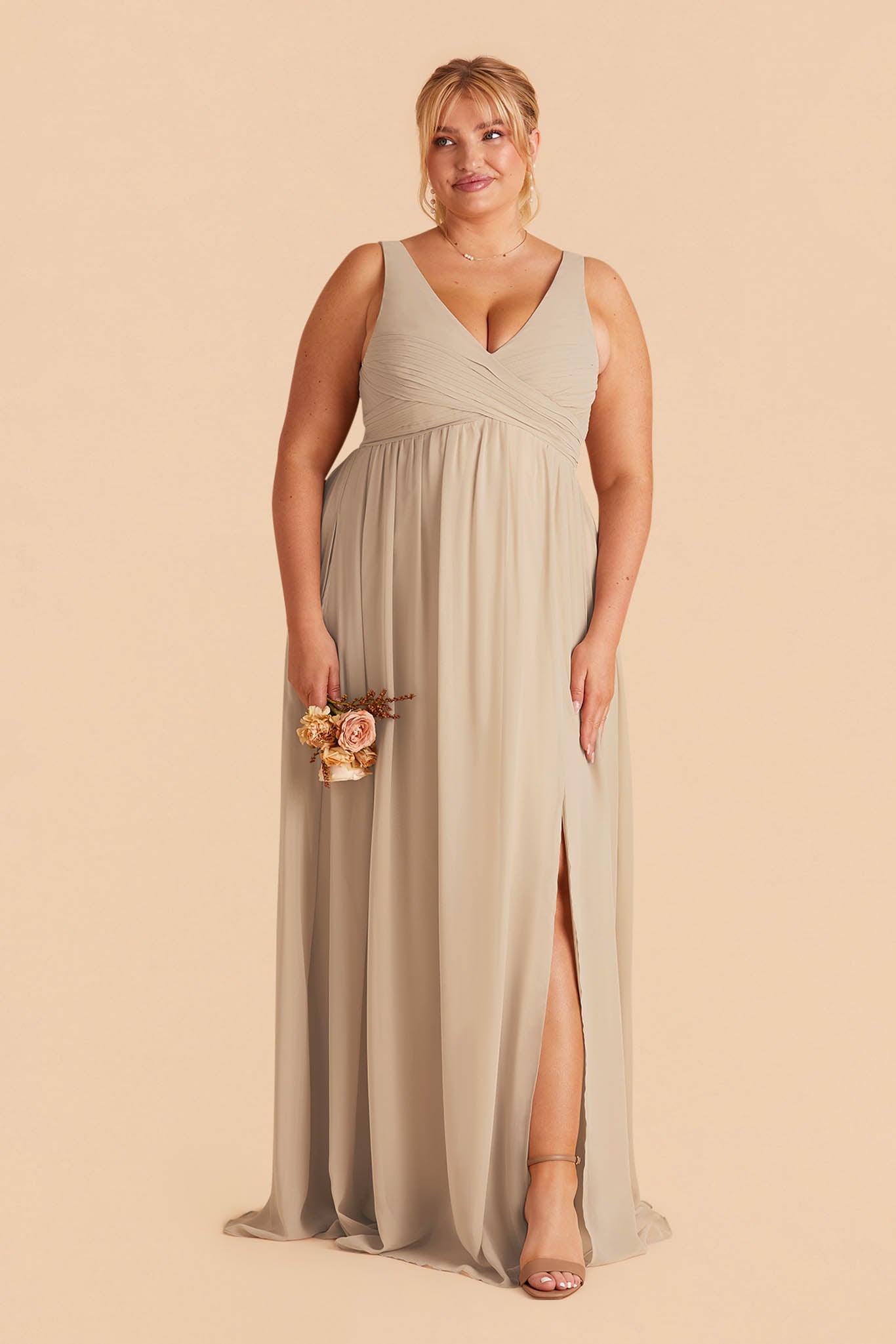 Laurie Empire Dress - Almond