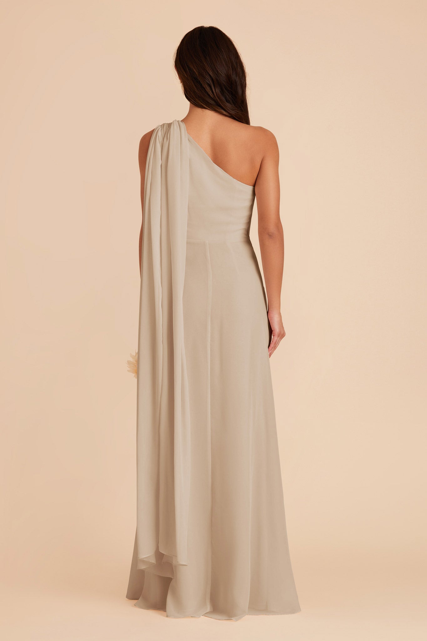 Almond Melissa Chiffon Dress by Birdy Grey