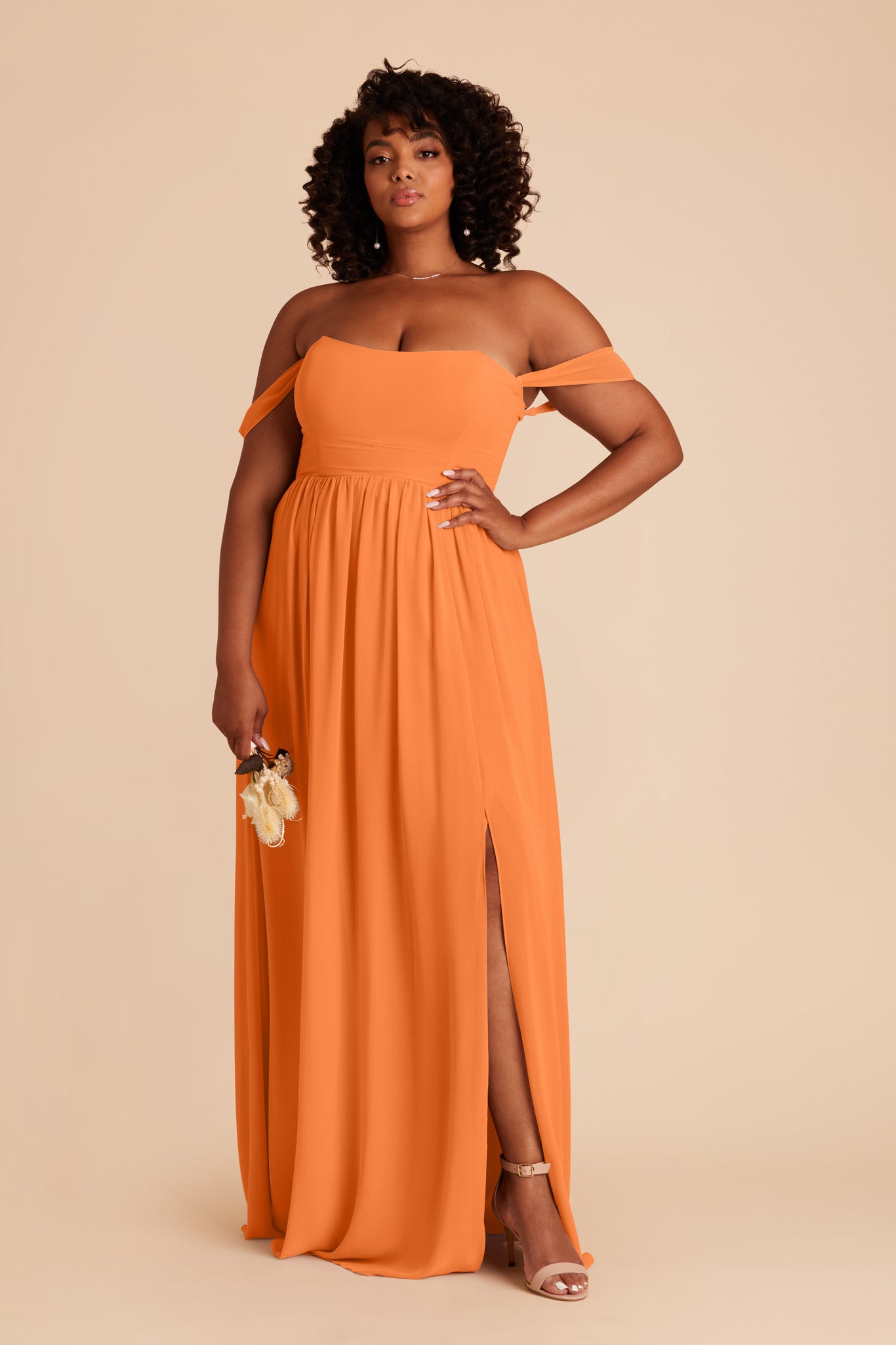 Apricot August Convertible Dress by Birdy Grey