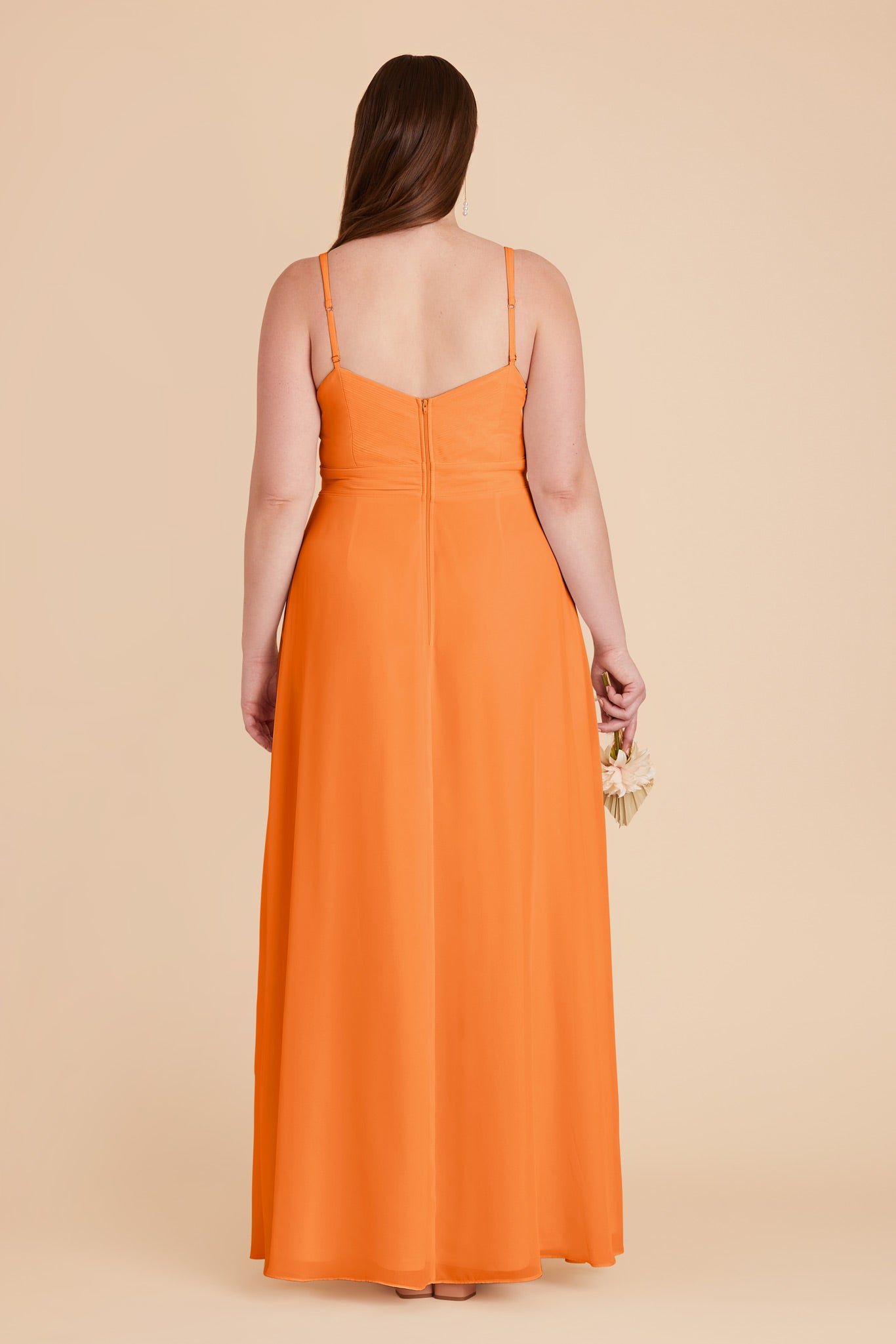 Apricot Deborah Chiffon Dress by Birdy Grey