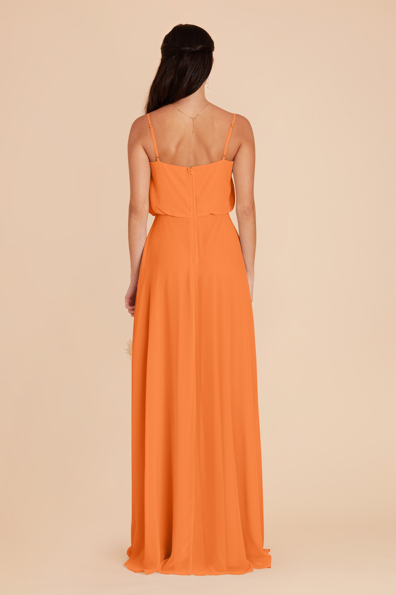 Apricot Gwennie Chiffon Dress by Birdy Grey