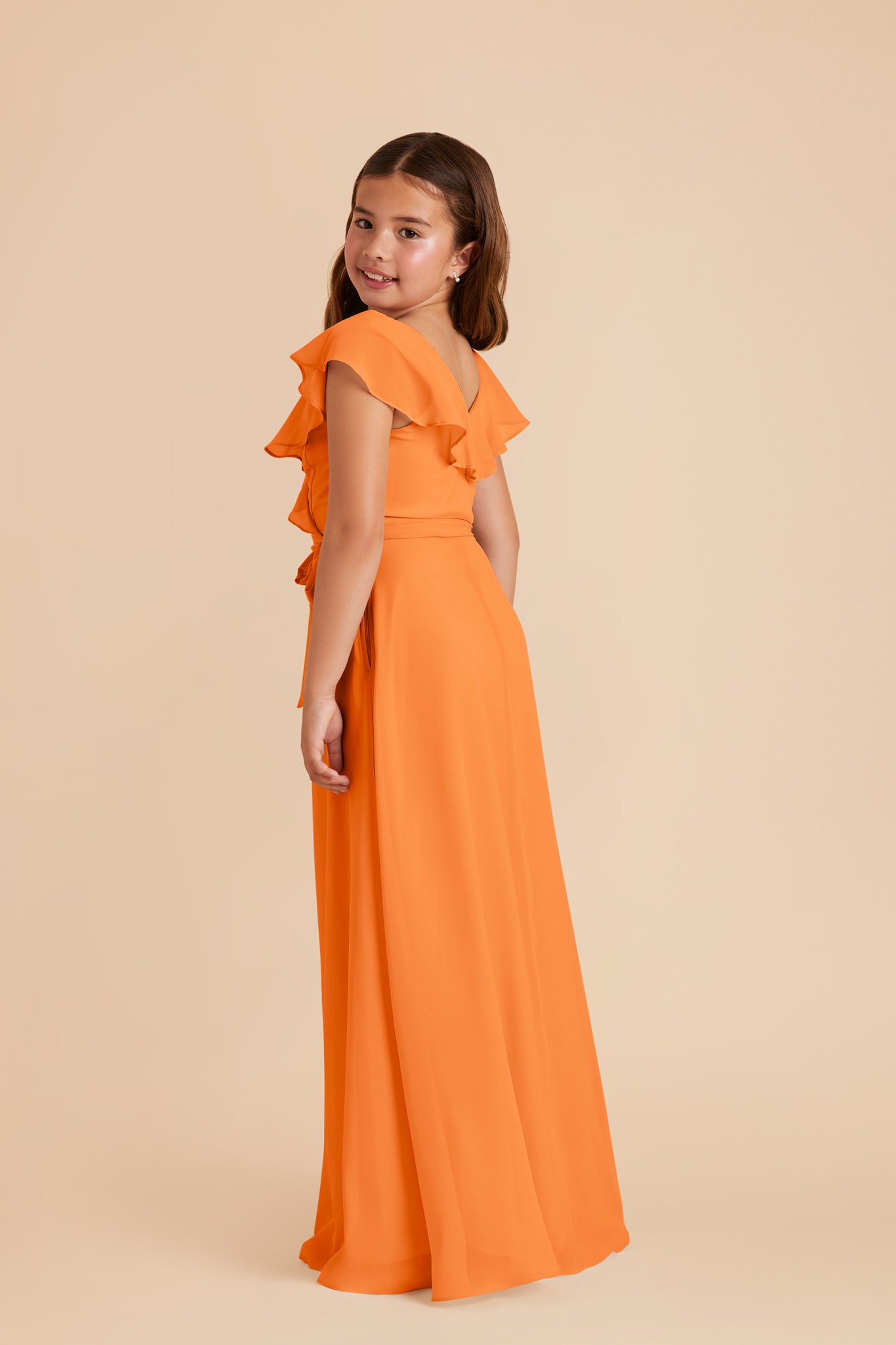 Apricot Jax Junior Chiffon Dress by Birdy Grey
