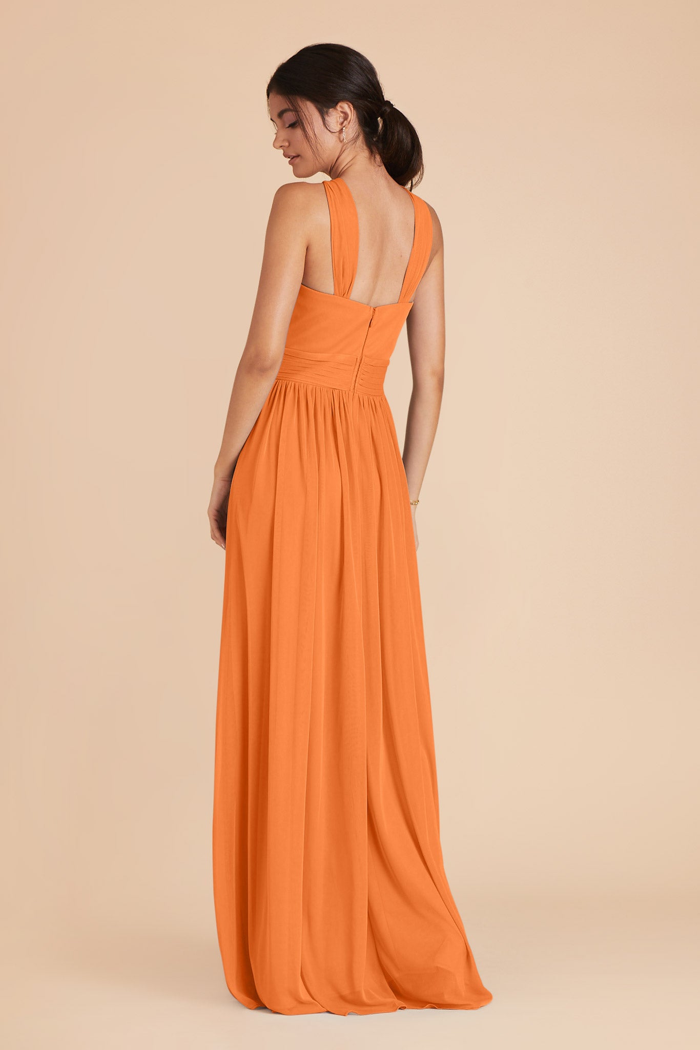 Apricot Kiko Chiffon Dress by Birdy Grey