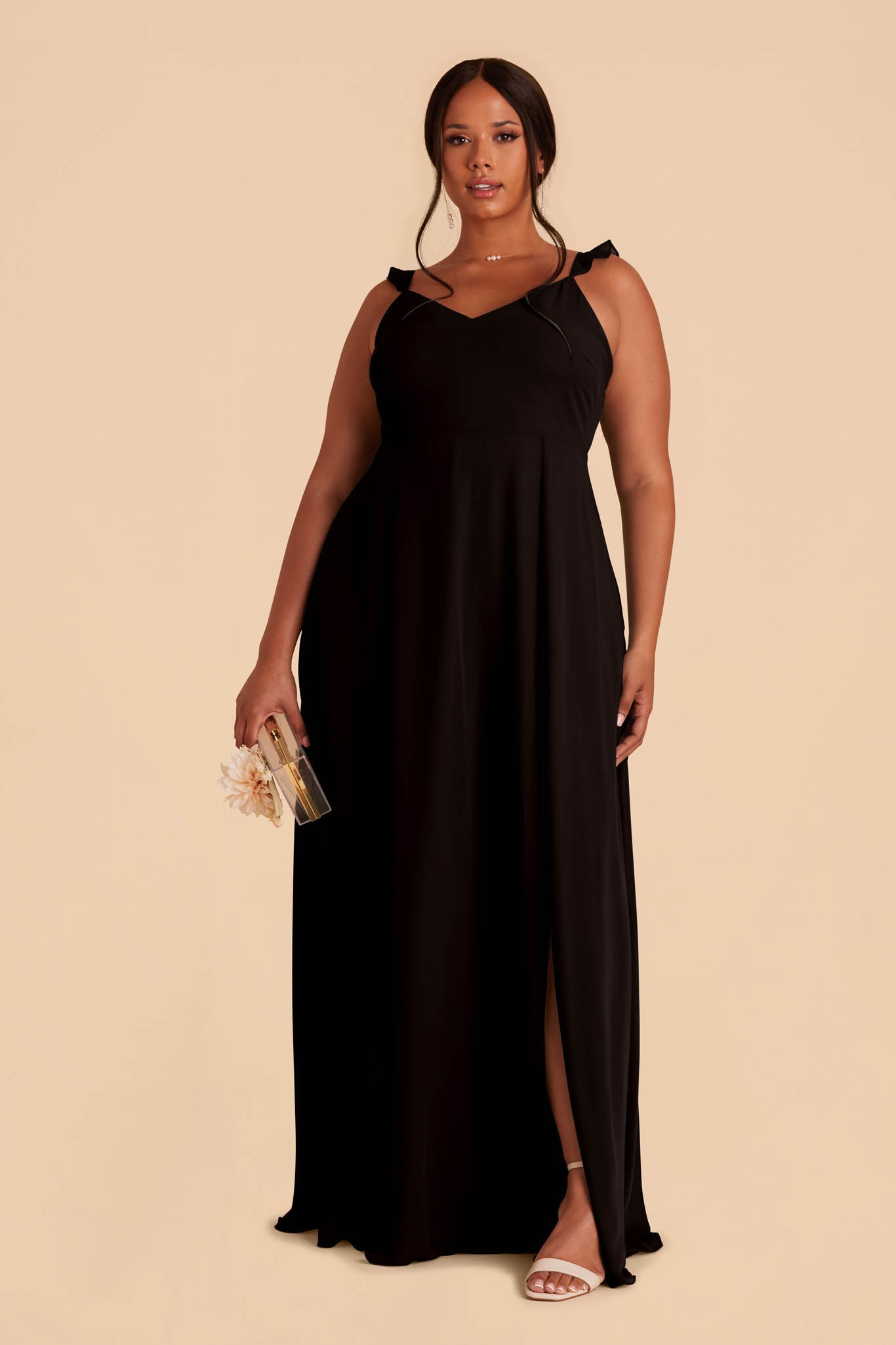 Doris Chiffon Dress - Black