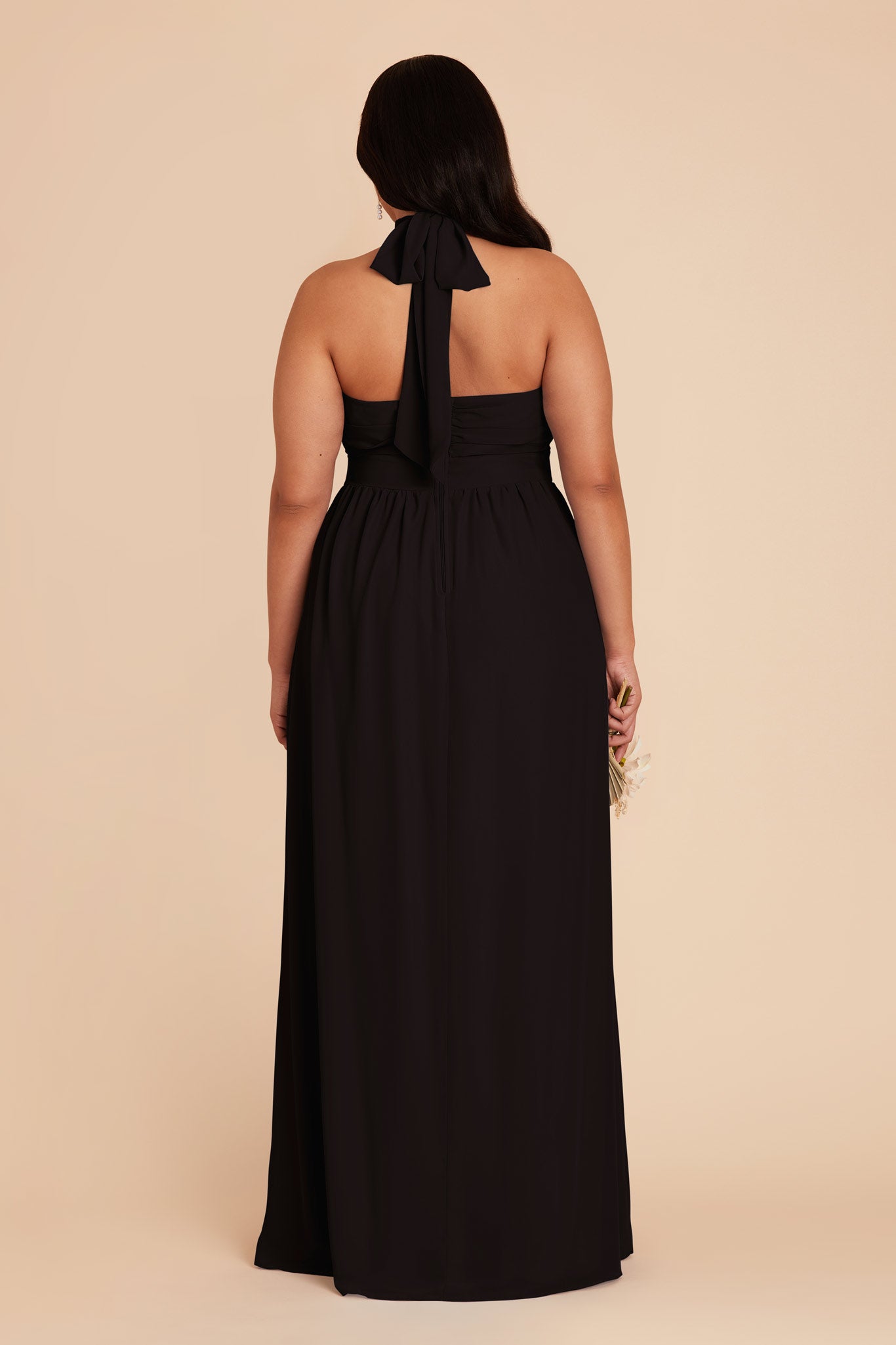Black Joyce Chiffon Dress by Birdy Grey