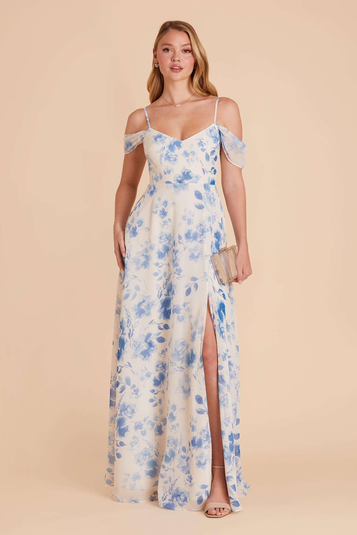 Blue Rococo Floral Devin Convertible Dress by Birdy Grey