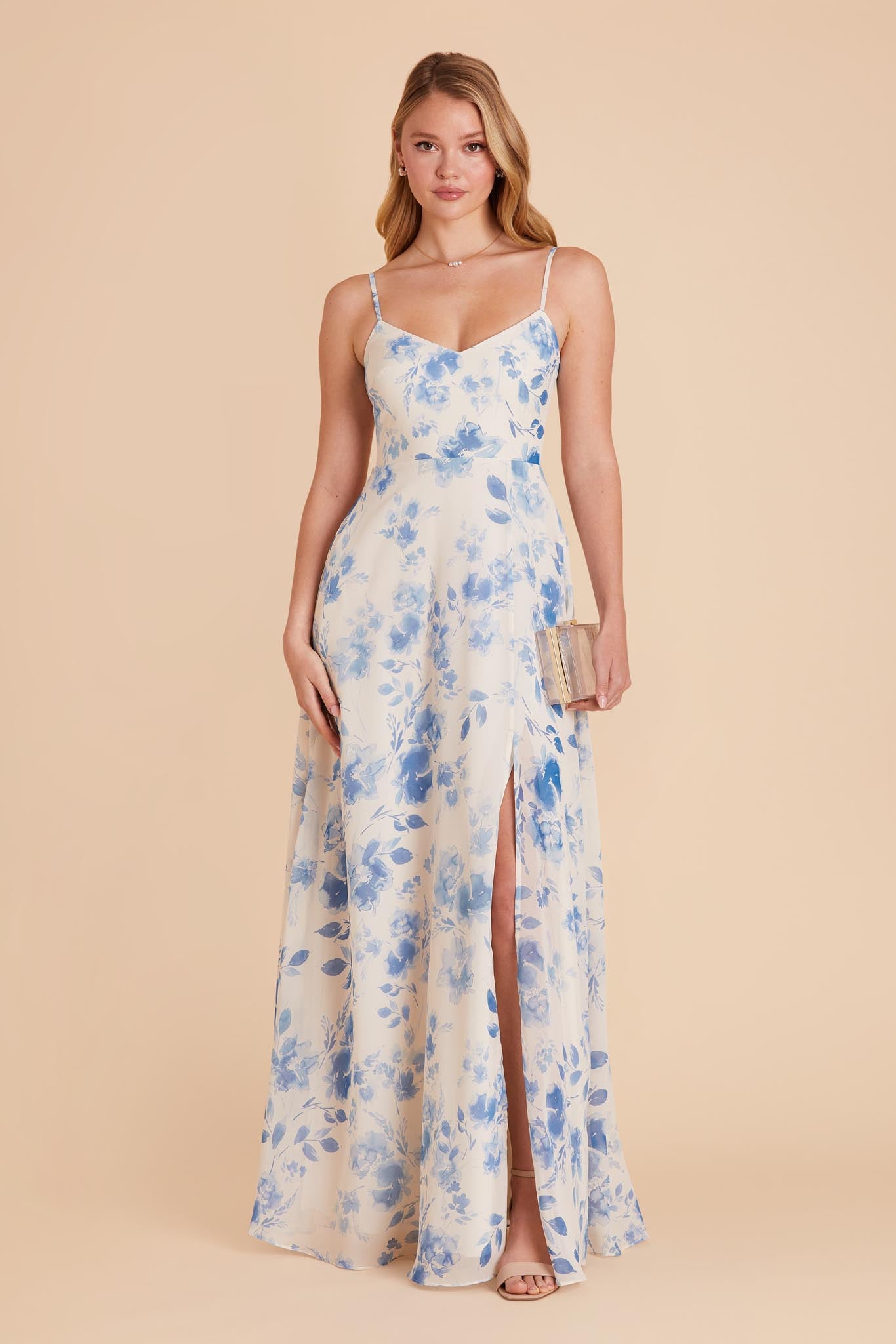 Blue Rococo Floral Devin Convertible Dress by Birdy Grey