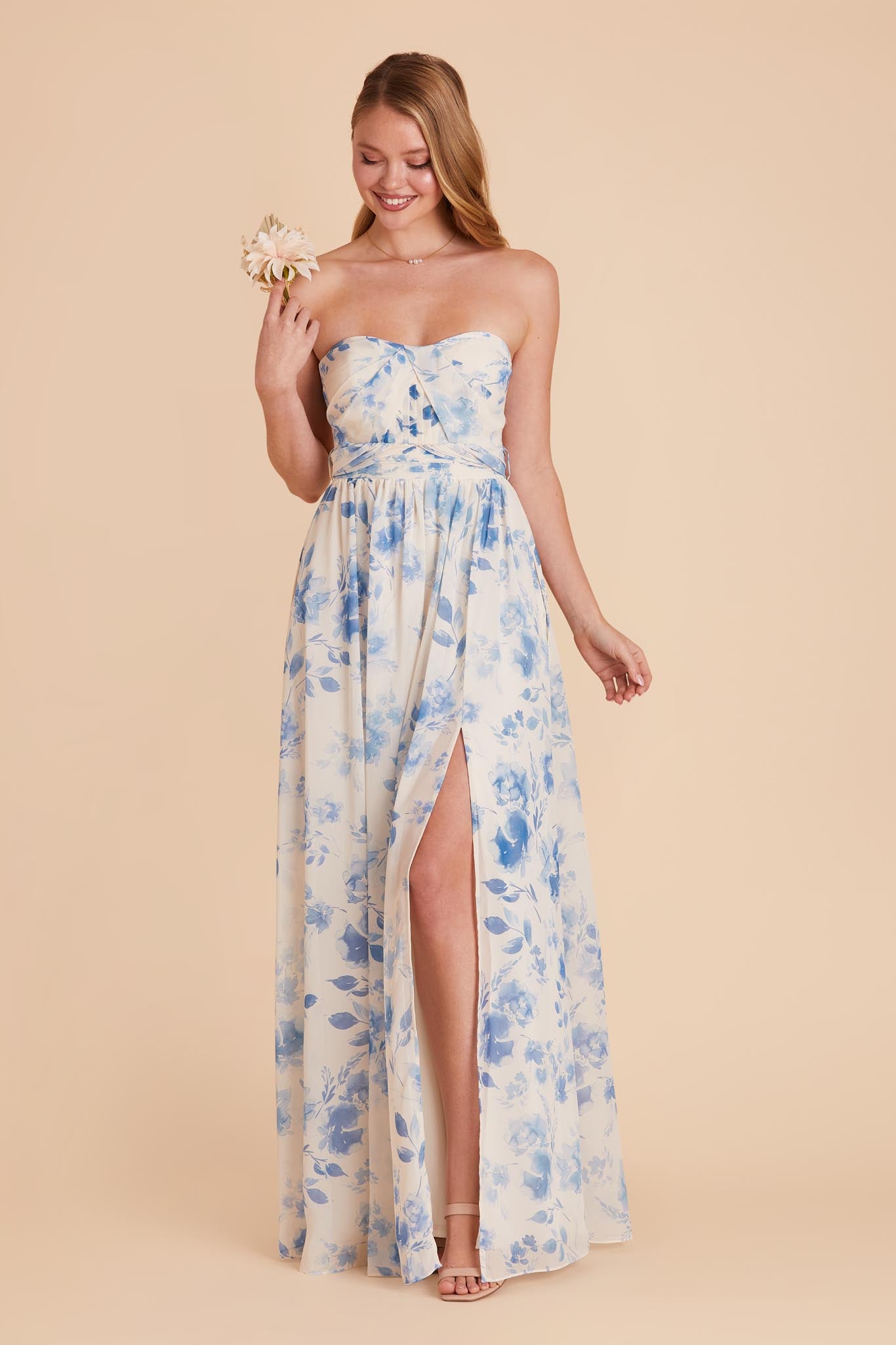 Blue Rococo Floral Grace Convertible Dress by Birdy Grey