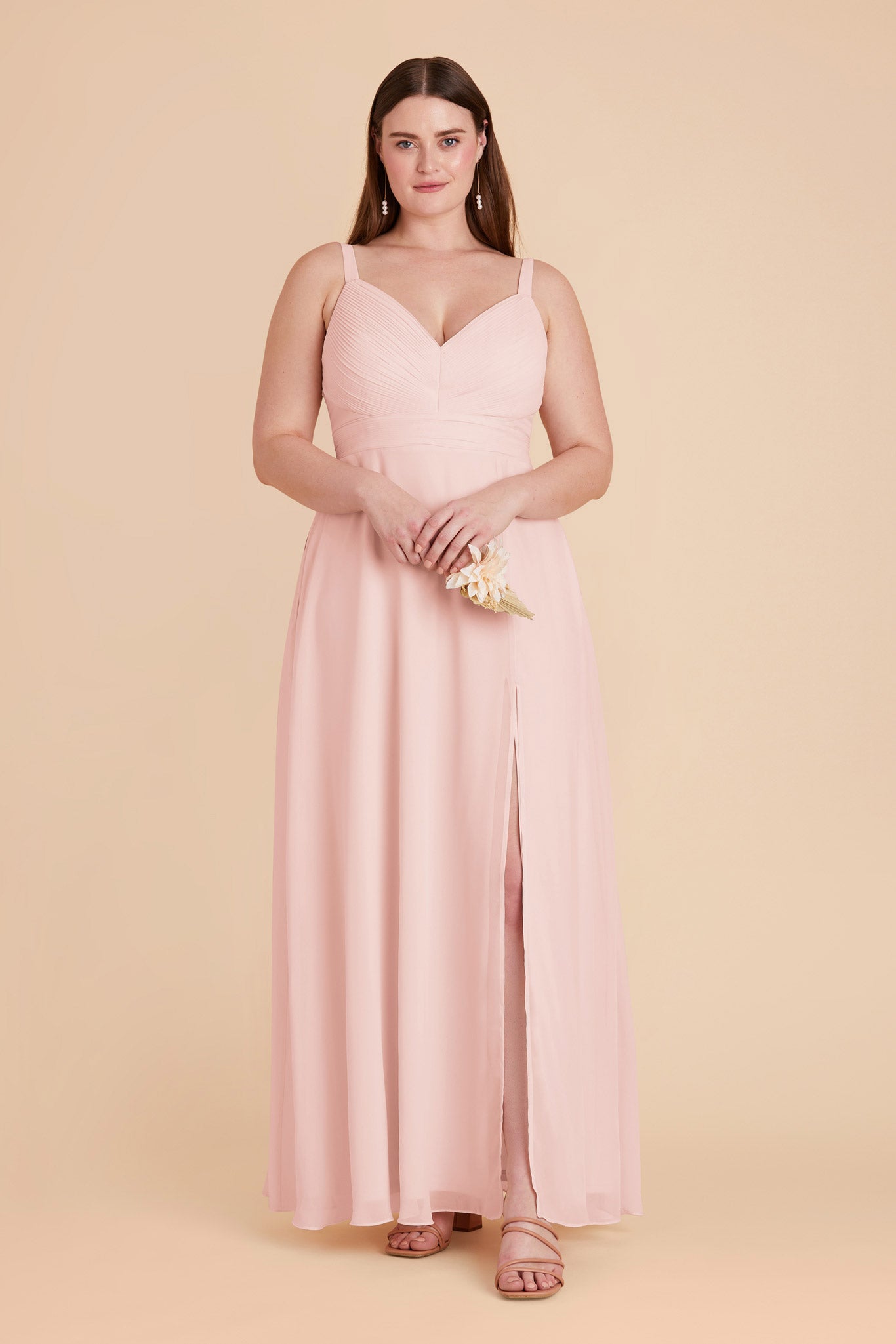 Blush Pink Deborah Chiffon Dress by Birdy Grey